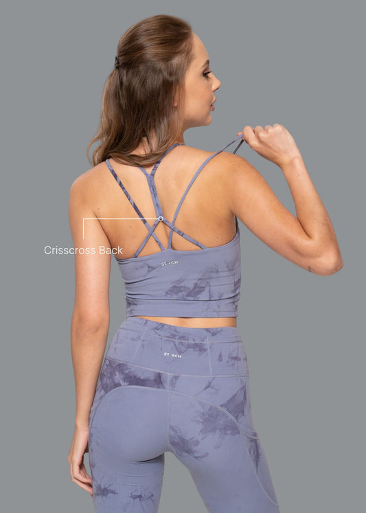 Nylon Tie-Dye Cricross Sports Bra