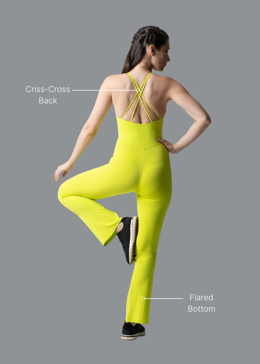 Criss-cross back jumpsuit