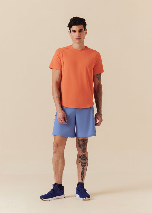 Mens Dual Zip Pocket Shorts - Slate Blue - S