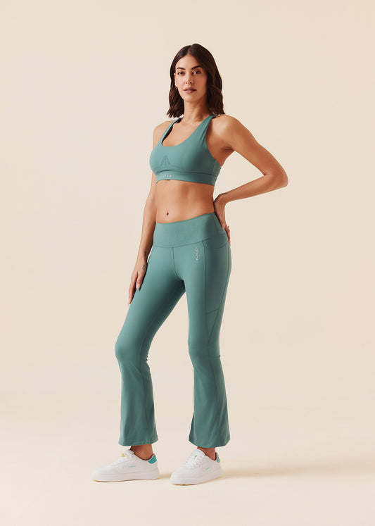 Womens Pocket Flare Leggings