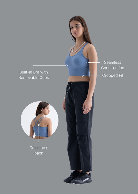 Open Back Seamless Bra Top