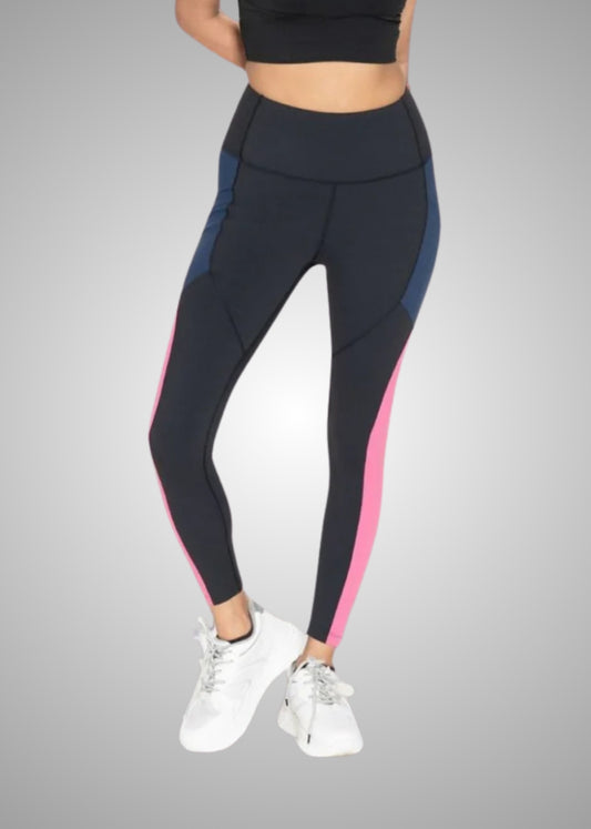 Nylon Women's Color Block Leggings