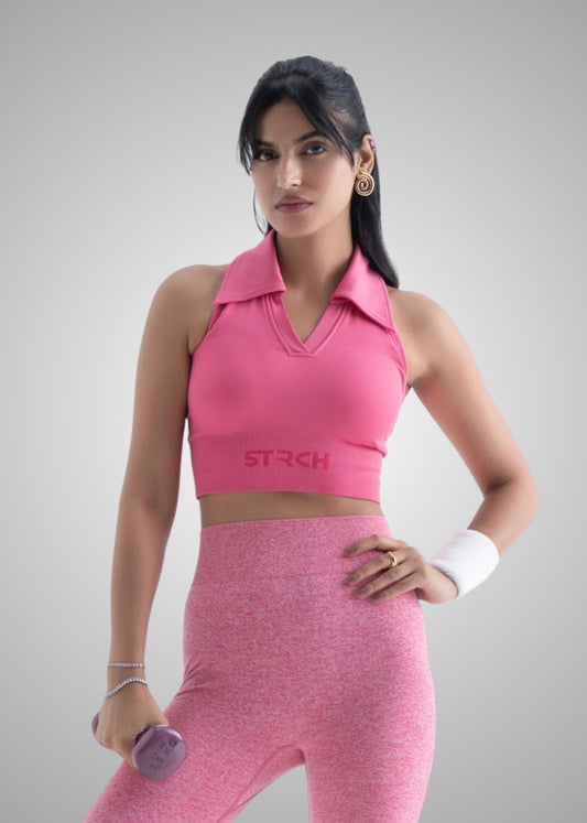 Collar Seamless Bra Top