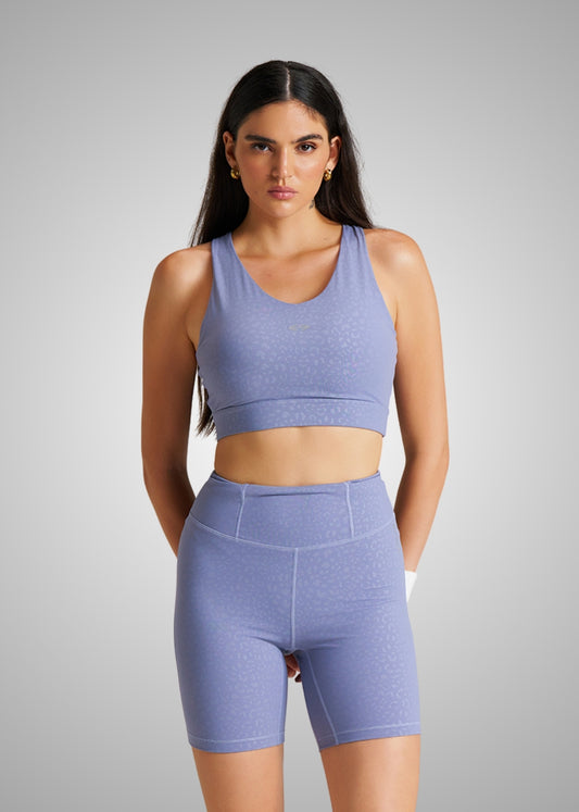 Shadow Leopard Print Sports Bra