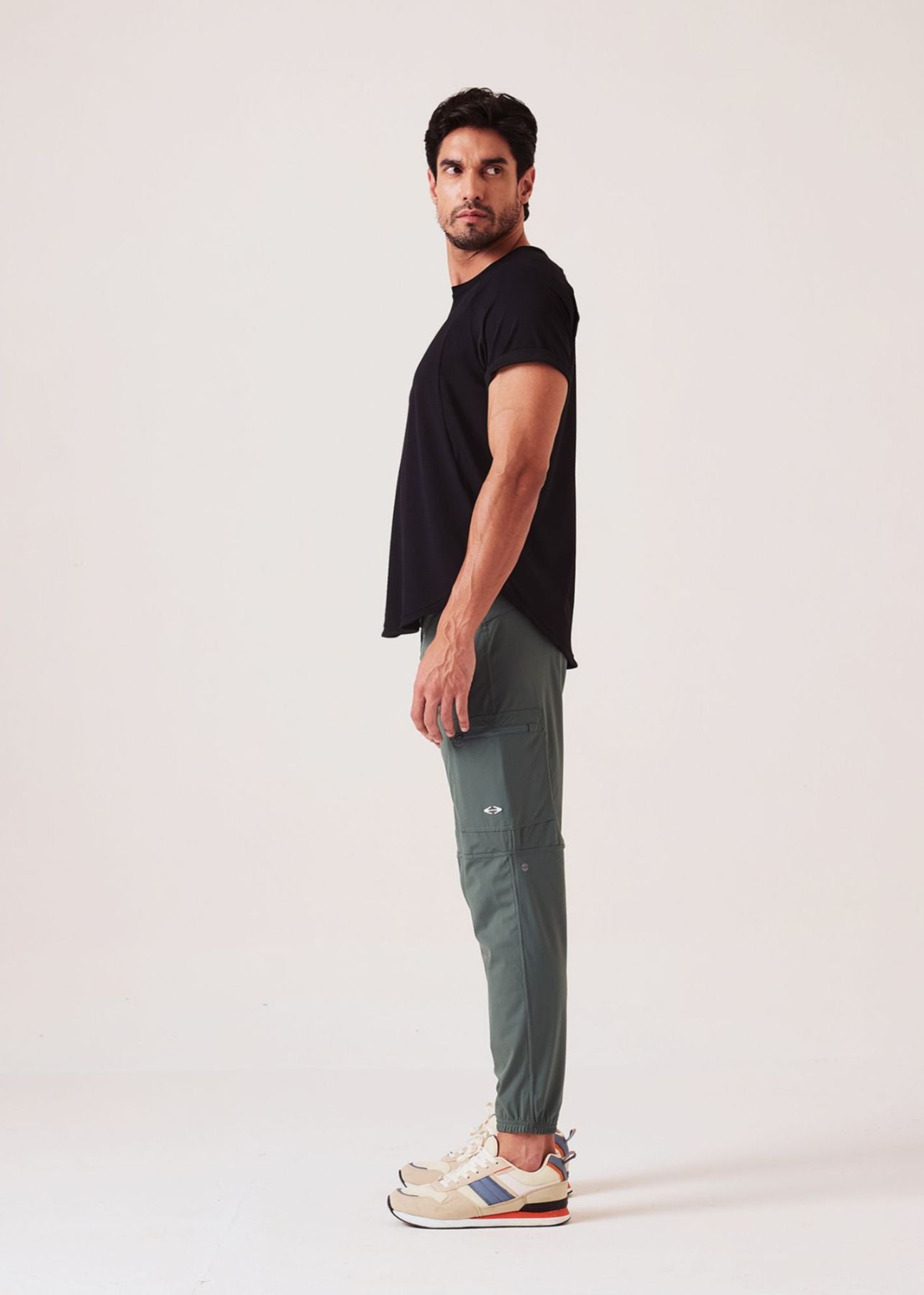 Mens Cargo Gym Joggers - Green