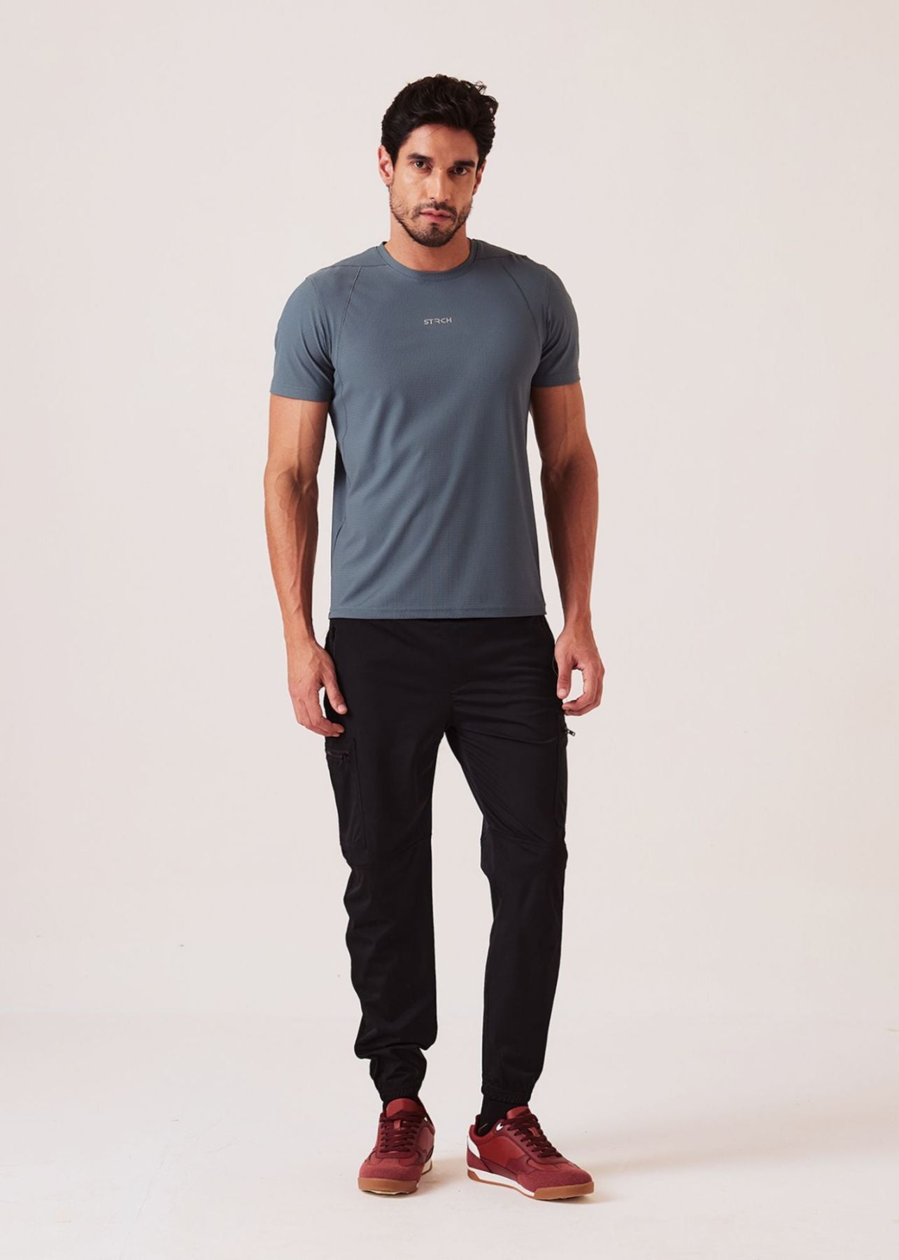 Mens Cargo Gym Joggers - Black