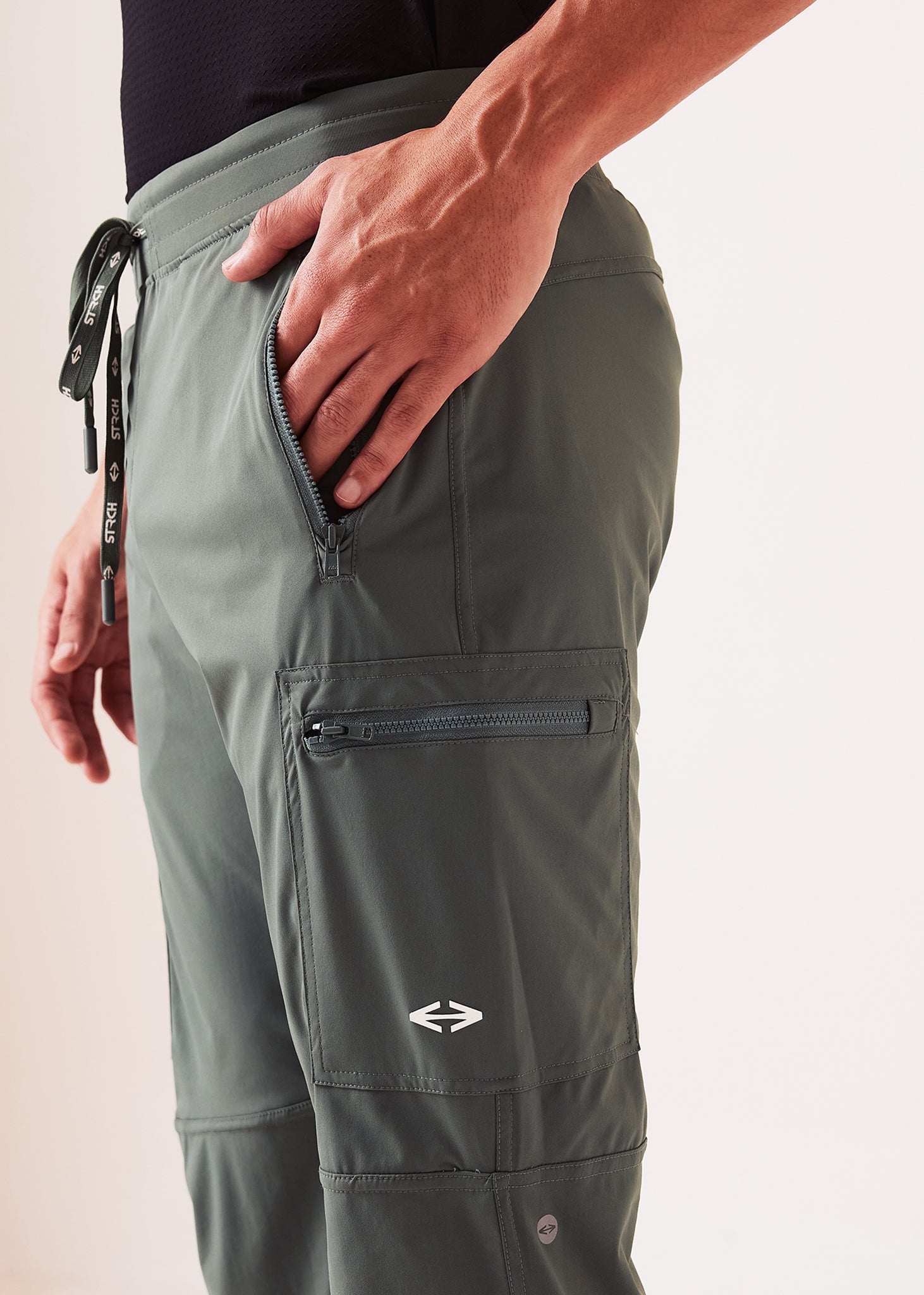 Mens Cargo Gym Joggers - Green