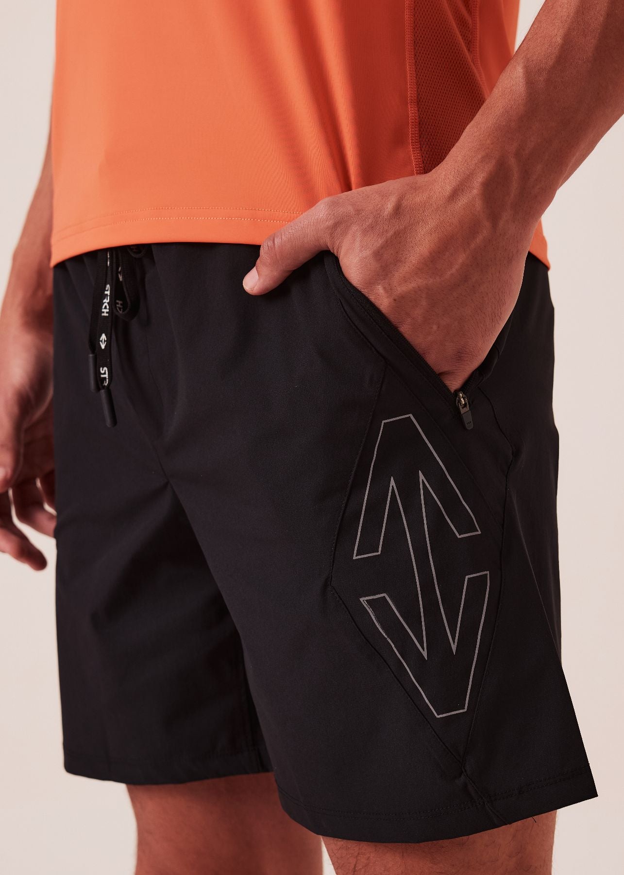 Mens Regular Fit Gym Shorts - Black