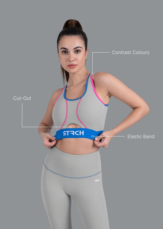 Nylon Women's Double Strap Sports Bra