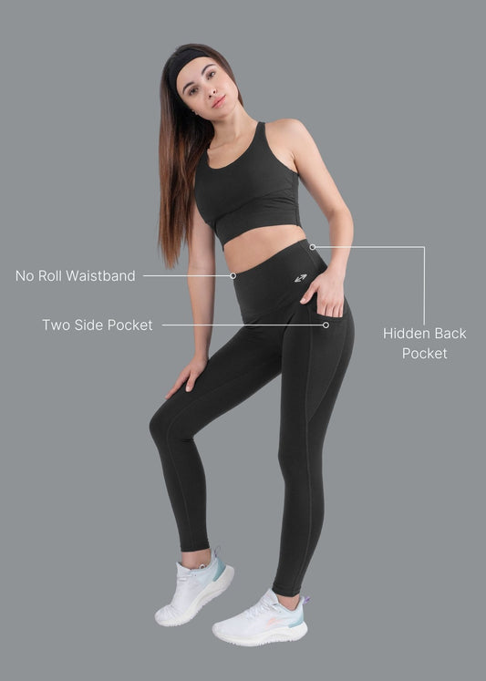 Nylon Women's High Waist Flex Leggings